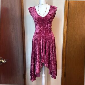 Whimsigoth Velvet Dress Fairy Grunge Silence & Noise Rose Women's Small